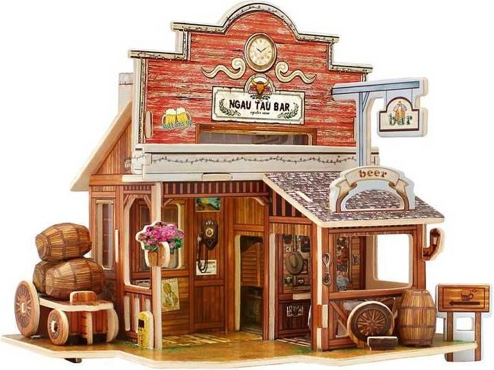 RoboTime Dřevěná skládačka Americký bar - obrázek 3