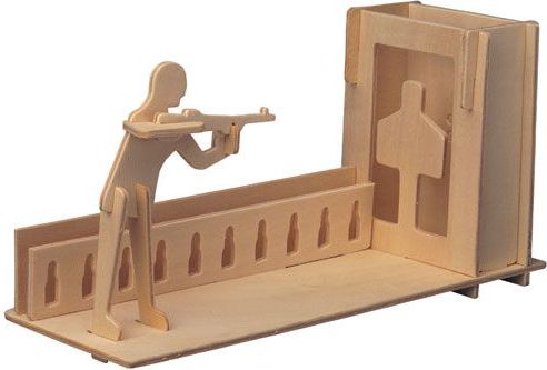 Woodcraft construction kit Woodcraft Dřevěné 3D puzzle stojánek na tužky střelba - obrázek 1