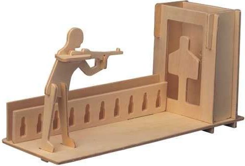 Woodcraft construction kit Woodcraft Dřevěné 3D puzzle stojánek na tužky střelba - obrázek 2