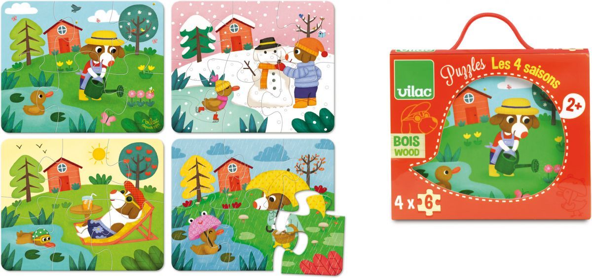 Vilac Dřevěné puzzle 4 období - obrázek 1