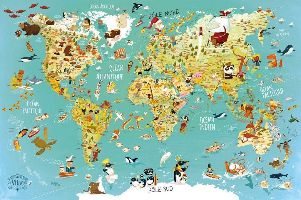 Vilac Puzzle mapa světa 500 dílků - obrázek 5