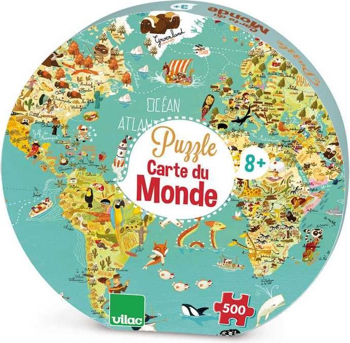 Vilac Puzzle mapa světa 500 dílků - obrázek 6