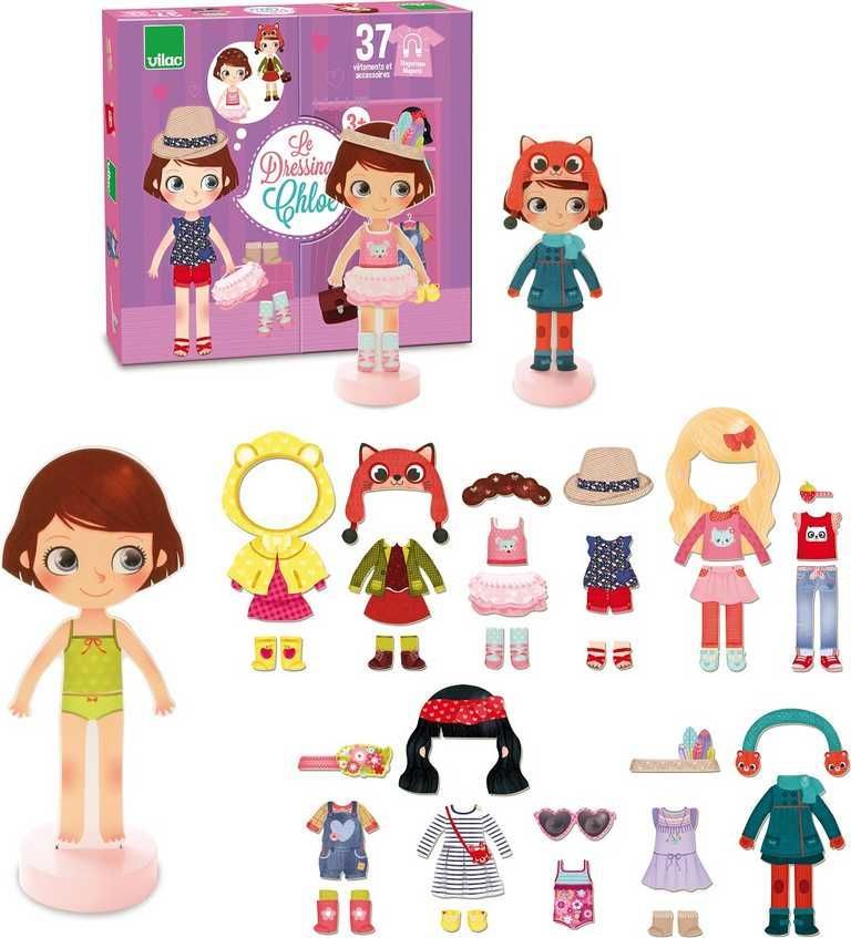 Puzzle oblékání magnetické - Dívka Chloe (Vilac) - obrázek 10
