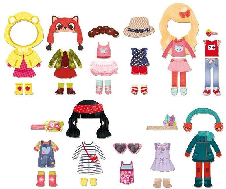 Puzzle oblékání magnetické - Dívka Chloe (Vilac) - obrázek 12
