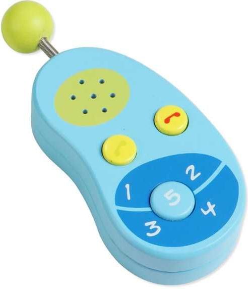 Classic world Dřevěný modrý mobilní telefon - obrázek 2