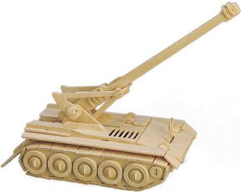 Woodcraft construction kit Woodcraft Dřevěné 3D puzzle samohybné dělo - obrázek 1