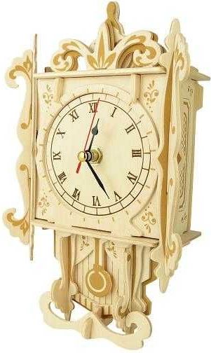 Woodcraft construction kit Woodcraft Dřevěné 3D puzzle hodiny - obrázek 3
