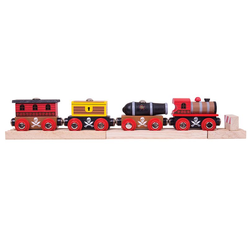 Bigjigs Rail Pirátský vlak + 3 koleje - obrázek 1