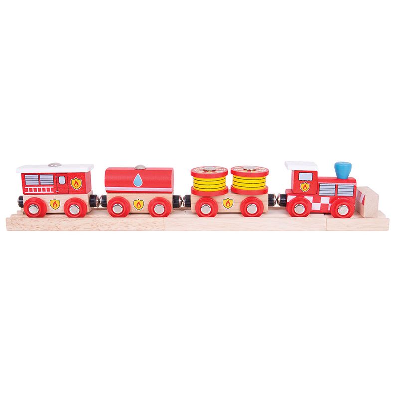 Bigjigs Rail Hasičský vlak + 3 koleje - obrázek 1