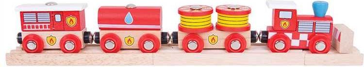 Bigjigs Rail Hasičský vlak + 3 koleje - obrázek 5