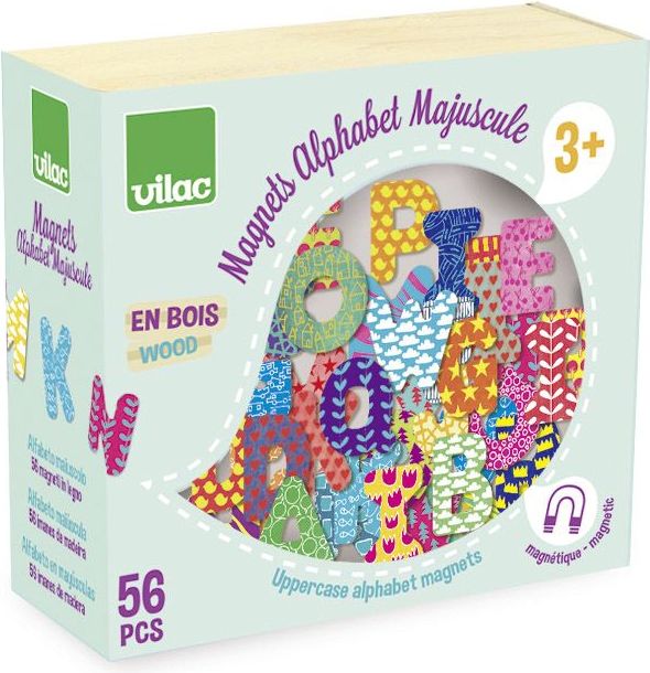 Magnetky - Abeceda tiskací dřevěné, 56ks (Vilac) - obrázek 9