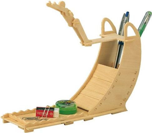 Woodcraft construction kit Woodcraft Dřevěné 3D puzzle stojan na tužky skok do vody - obrázek 1