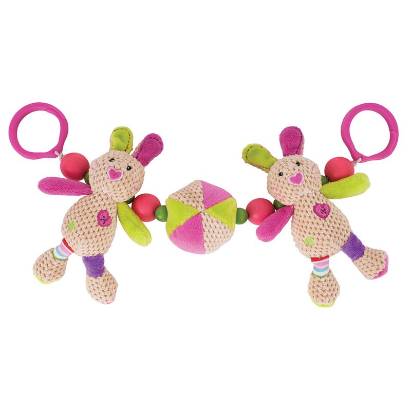 BIGJIGS TOYS Bigjigs Baby Chrastítko do kočárku králíček Bella - obrázek 1