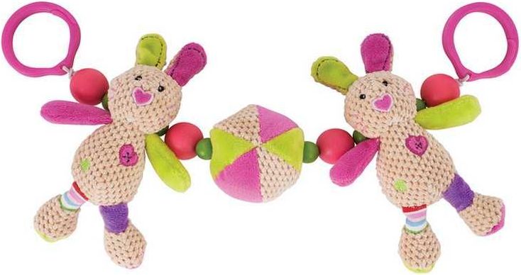 BIGJIGS TOYS Bigjigs Baby Chrastítko do kočárku králíček Bella - obrázek 3