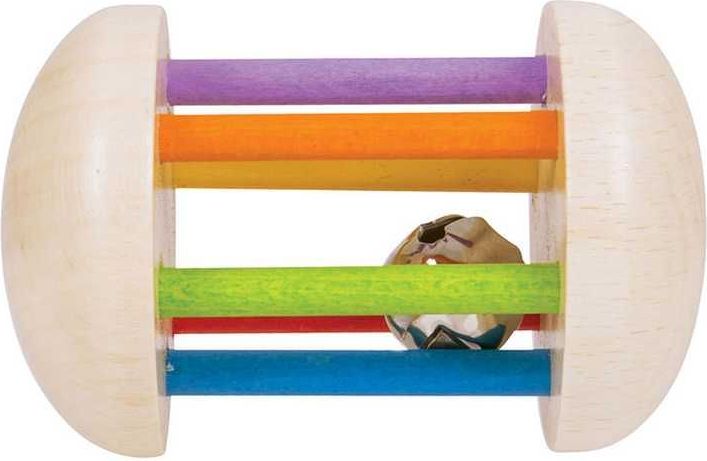 BIGJIGS TOYS Bigjigs Baby Rolnička v duhové kleci - obrázek 4