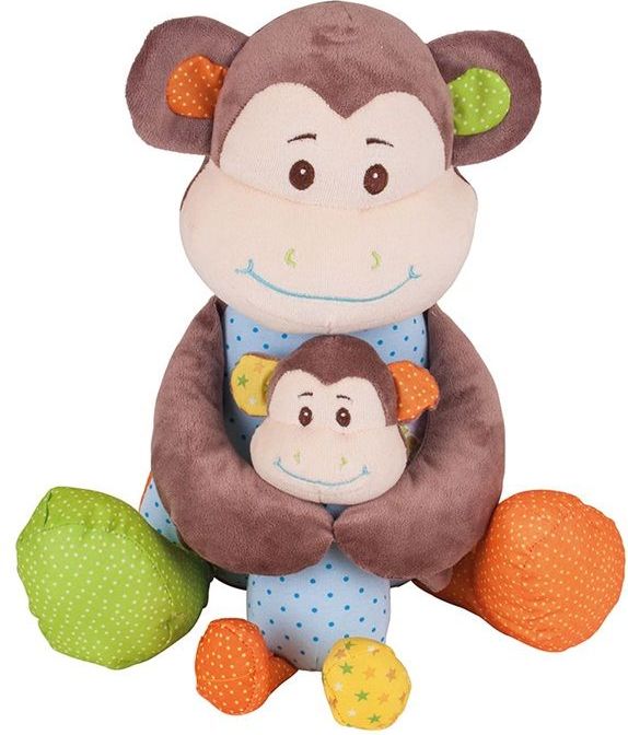 Bigjigs Toys Textilní postavička Bigjigs Baby Opička Cheeky Velká - obrázek 1