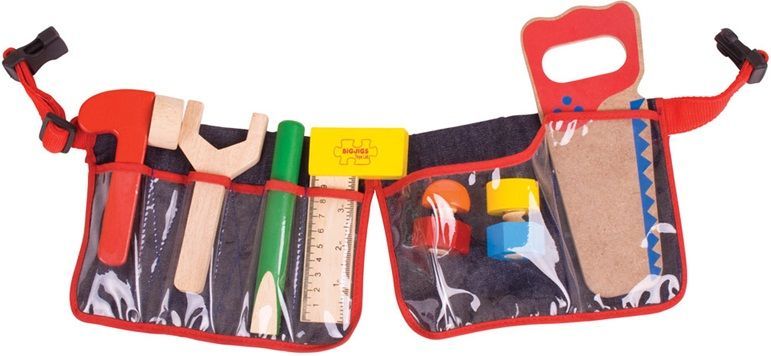 Bigjigs Toys Dřevěné nářadí na červeném opasku - obrázek 6