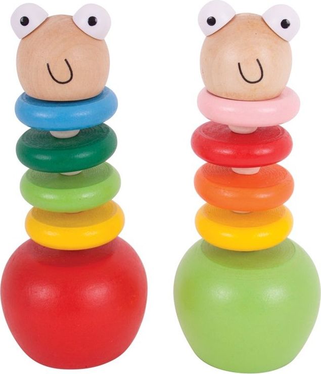 Bigjigs Toys Barevný červík s jablíčkem - obrázek 1