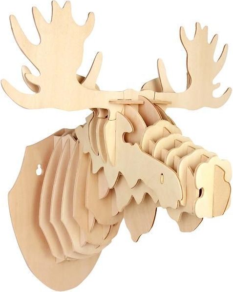 Woodcraft construction kit Woodcraft Dřevěné 3D puzzle hlava soba - obrázek 1