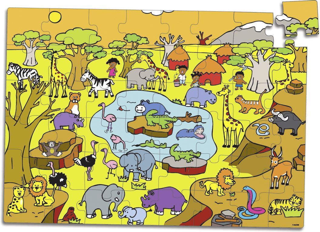 Vilac Dřevěné puzzle Savana - obrázek 2