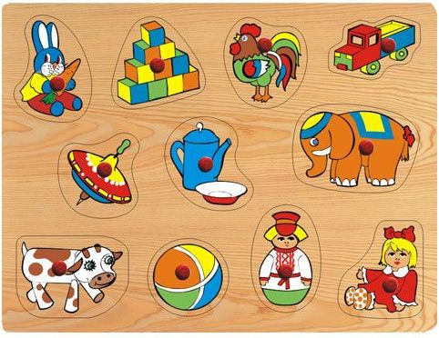 Vkládačky Dřevěné vkládací puzzle hračky - obrázek 1