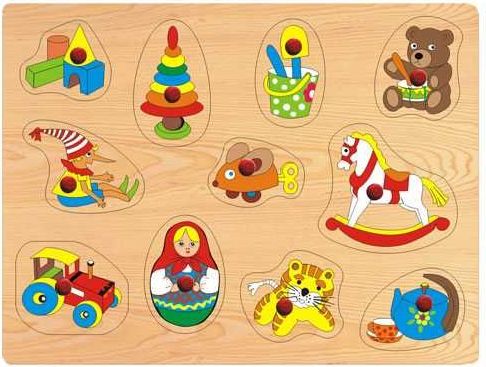 Vkládačky Dřevěné vkládací puzzle hračky B - obrázek 3
