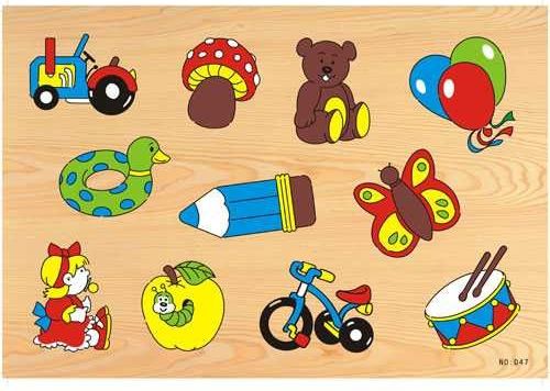 Vkládačky Dřevěné vkládací puzzle hračky - obrázek 3