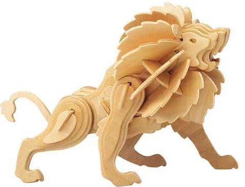 Woodcraft construction kit Woodcraft Dřevěné 3D puzzle lev - obrázek 3