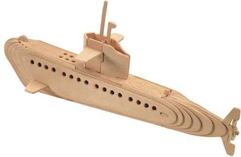 Woodcraft construction kit Woodcraft Dřevěné 3D puzzle ponorka - obrázek 3
