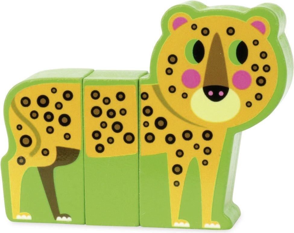 Vilac Dřevěné puzzle Veselé safari - obrázek 5