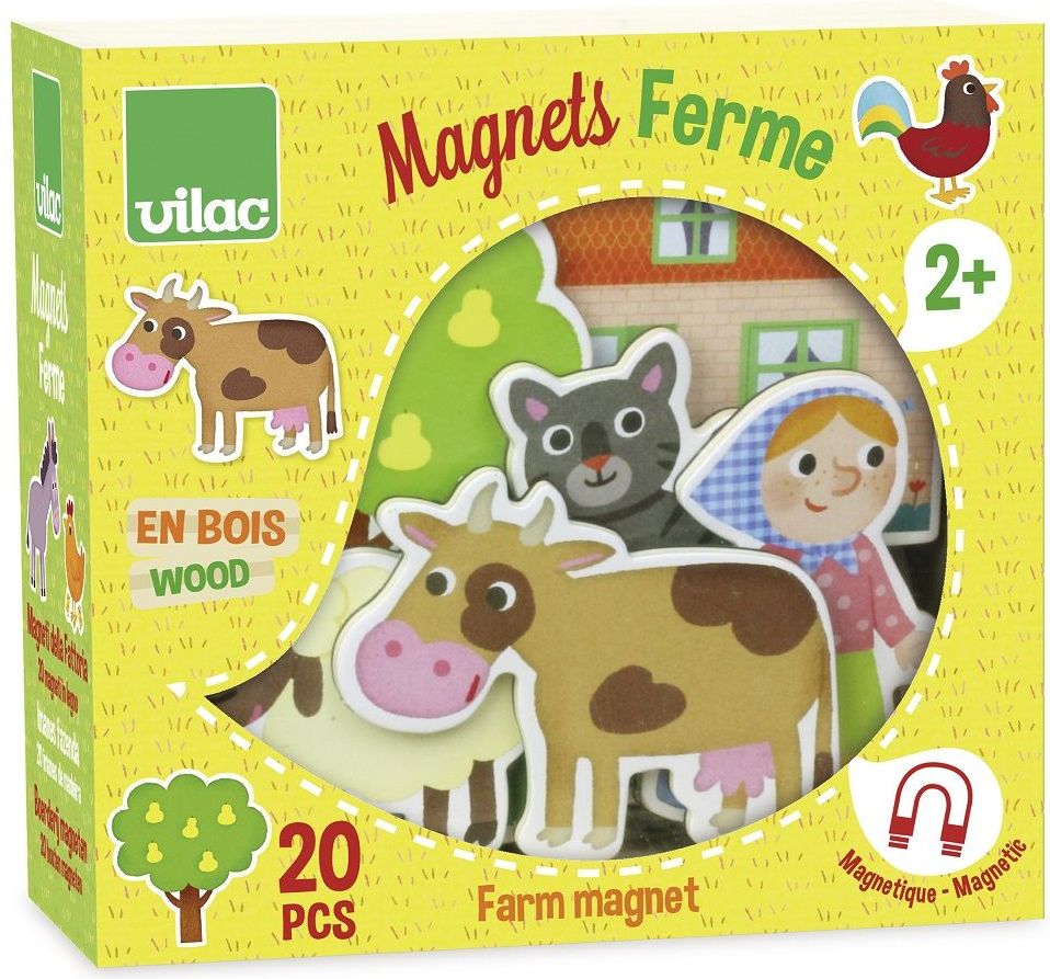Magnetky - Farma dřevěné, 20ks (Vilac) - obrázek 7