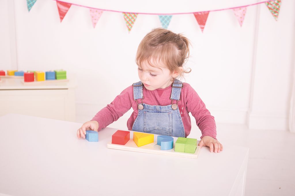 Bigjigs Toys Vkládací puzzle zlomky mix tvarů - obrázek 4