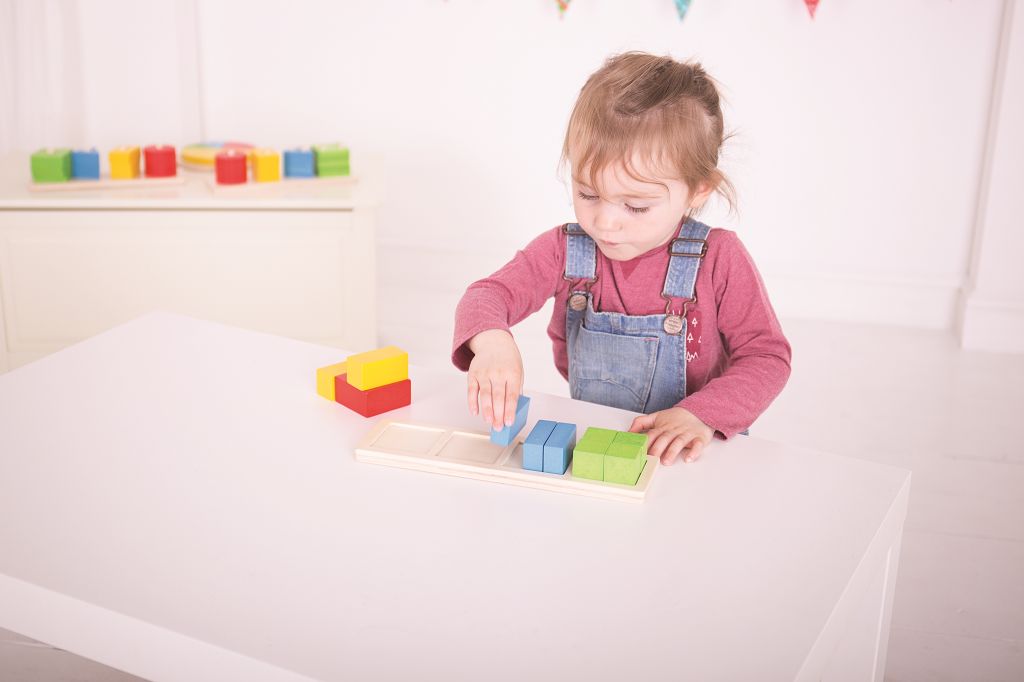 Bigjigs Toys Vkládací puzzle zlomky čtverce - obrázek 3