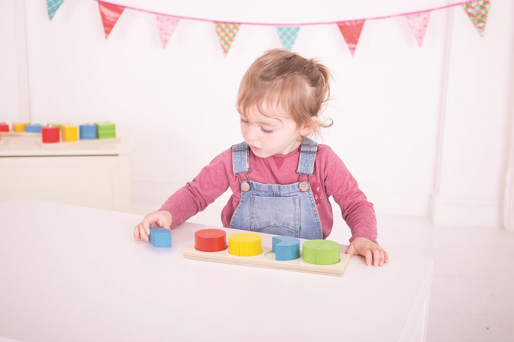 Bigjigs Toys Vkládací puzzle zlomky kulaté - obrázek 4
