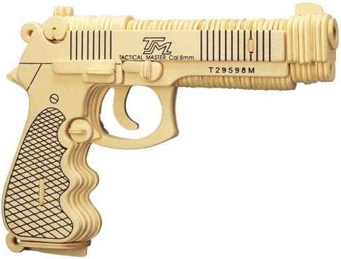 Woodcraft construction kit Woodcraft Dřevěné 3D puzzle Beretta M92F - obrázek 2