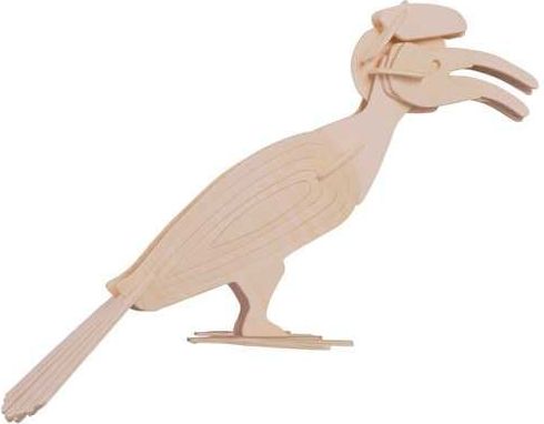 Woodcraft construction kit Woodcraft Dřevěné 3D puzzle pták hornbill - obrázek 1