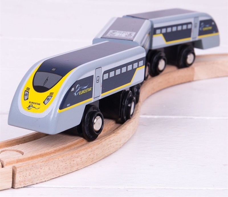 Bigjigs Rail Rychlík Eurostar E320 + 3 koleje - obrázek 4