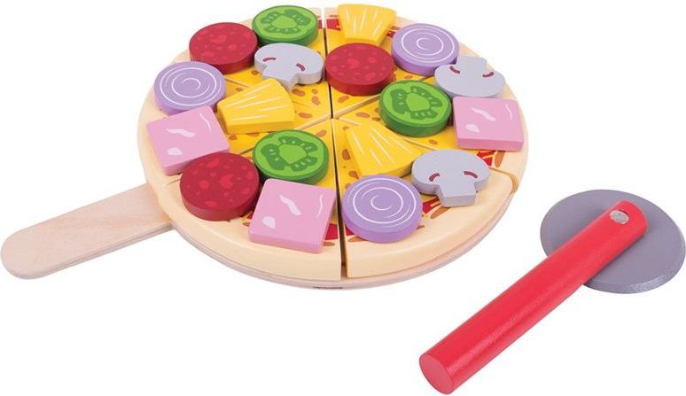 Krájení - Pizza na prkénku (Bigjigs) - obrázek 1