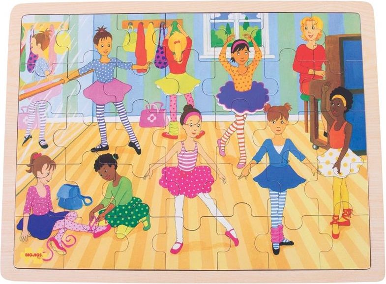 Bigjigs Toys Dřevěné puzzle baletky 35 dílků - obrázek 1