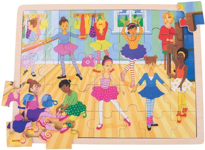 Bigjigs Toys Dřevěné puzzle baletky 35 dílků - obrázek 4
