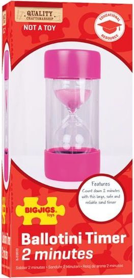 Přesýpací hodiny - Velké 2 minuty růžové (Bigjigs) - obrázek 2