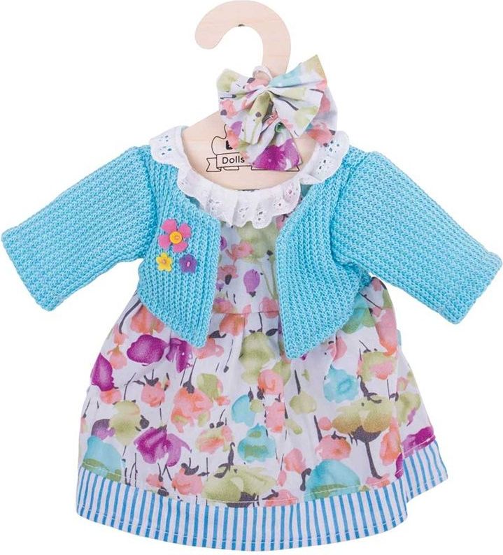 Bigjigs Toys Tyrkysové šaty se svetrem pro panenku 38 cm - obrázek 2