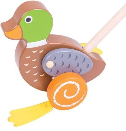 Bigjigs Toys Bigjigs Baby Dřevěný jezdík Kačenka - obrázek 1
