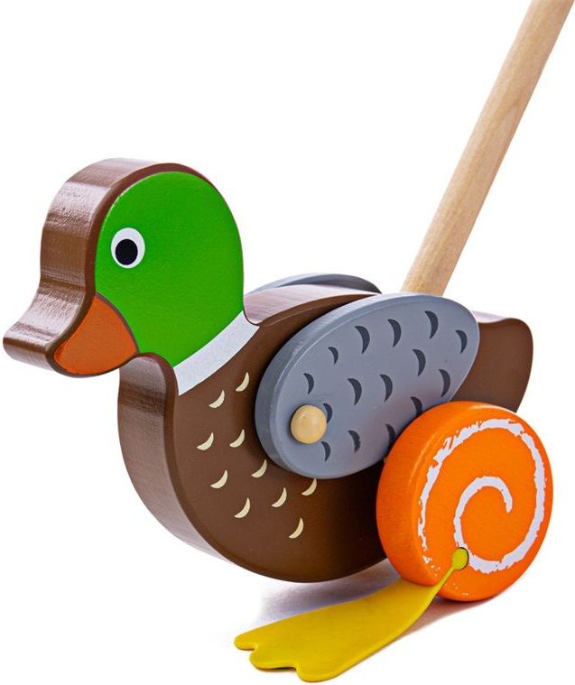 Bigjigs Toys Bigjigs Baby Dřevěný jezdík Kačenka - obrázek 3