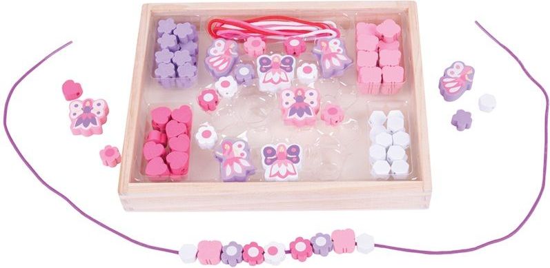 Bigjigs Toys Dřevěné navlékací korálky Víly - obrázek 2