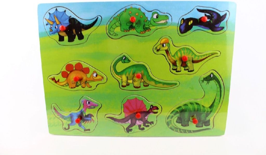 Mikro Trading Dřevěná vkládačka Dinosauři - obrázek 1