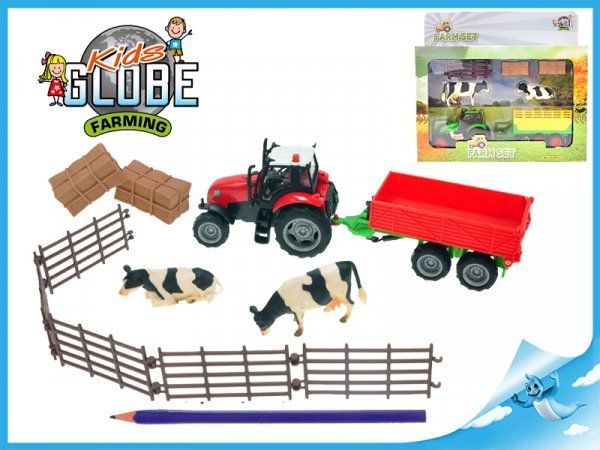 Mikro Trading Sada traktor s vlečkou a doplňky - obrázek 1