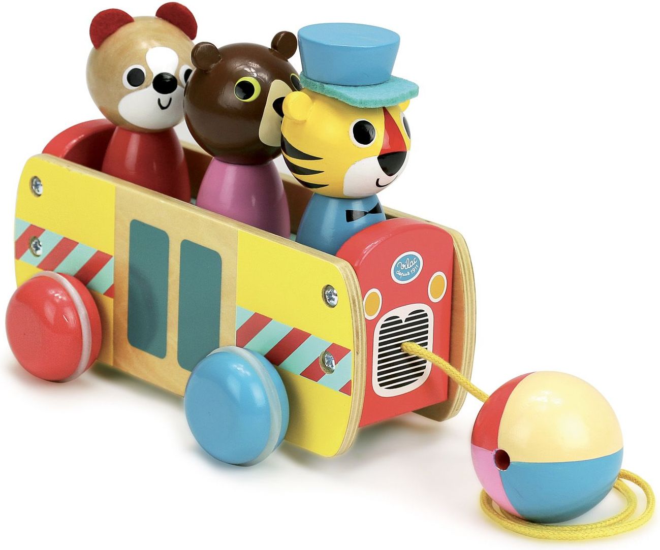 Vilac Tahací autobus se zvířátky - obrázek 1