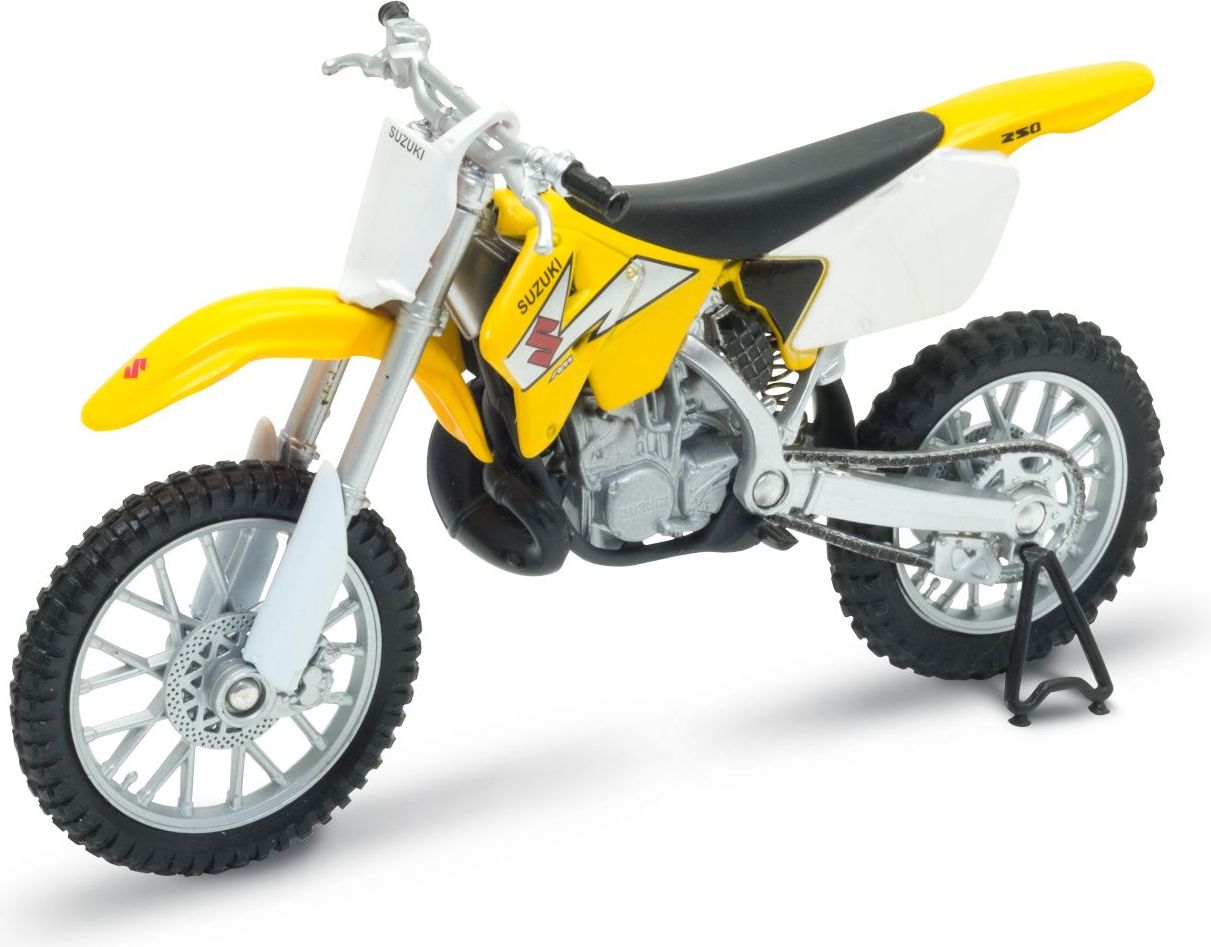 Welly Motocykl Suzuki RM250 1:18 žlutý - obrázek 3