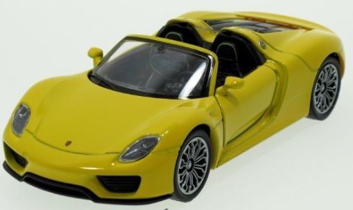 Welly - Porsche 918 Spyder model 1:34 žluté - obrázek 1